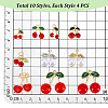 40Pcs 10 Styles Alloy Red Enamel & Alloy Rhinestone Pendants FIND-PH0060-34-5