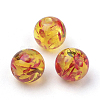 Resin Imitation Amber Beads X-RB660Y-8mm-2-1