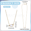 4Pcs Brass Enamel Trumpet Pendant Necklaces for Women NJEW-PH0001-58G-2