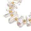 Electroplated Natural Quartz Crystal Beads Strands G-F800-F11-A-3