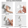 Gorgecraft 3 Sets 3 Colors Sky Theme Cloud & Moon Shape Traceless Adhesive Wall Hooks AJEW-GF0006-94-6