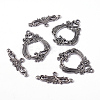Tibetan Style Flower Toggle Clasps X-TIBE-A15304-AS-NR-3
