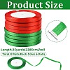 8Rolls 2 Colors Single Face Satin Ribbon OCOR-FS0001-09-3