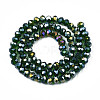 Electroplate Glass Beads Strands EGLA-A034-T6mm-B28-2