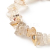 Chip Natural Rutilated Quartz Stretch Beaded Bracelets for Kids BJEW-JB06305-02-2