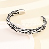Retro 316 Surgical Stainless Steel Cuff Bangles BJEW-C142-14E-AS-3