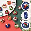 16Pcs 8 Colors Christmas Handmade Lampwork Enamel Beads LAMP-FS0001-63-3