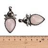 Natural Rose Quartz Pendants GG-CBACC2B-05AS-04-3