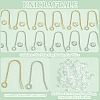 60Pcs 2 Color 316 Stainless Steel Earring Hooks STAS-UN0051-26-5
