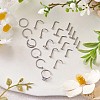 21Pcs 21 Style Clear Cubic Zirconia Flower & Flat Round & Heart Nose Studs & Rings Set JX527B-4