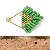 304 Stainless Steel & Glass Seed Beads Fringe Pendants PALLOY-MZ01427-02-3
