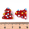 Christmas Theme Handmade Lampwork Bumpy Beads LAMP-G142-06-M-4