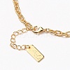 Brass Cable Chain Bracelets BJEW-H537-12G-2