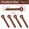 24Pcs Cowhide Zipper Puller Head PURS-GF0001-09A-2