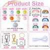 DIY Rainbow Keychain Making Kit DIY-SC0022-46-2