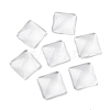 Transparent Clear Glass Square Cabochons X-GGLA-A001-15mm-4