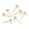 202 Stainless Steel Stud Earring Findings X-STAS-F141-06G-4mm-1