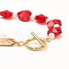 Shell Pearl Beaded Bracelets for Girl Women BJEW-TA00014-7