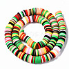 Handmade Polymer Clay Beads Strands CLAY-R089-8mm-149-3