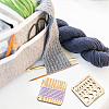 BENECREAT 4Pcs 2 Style Wood Knitting Gauge Rulers DIY-BC0009-31-6