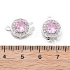 Flat Round Brass Micro Pave Cubic Zirconia Box Clasps KK-B125-15B-03S-3