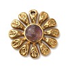 Natural Amethyst Flower Pendants STAS-R009-05G-04-1