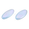 Rainbow Iridescent Plating Acrylic Beads X-OACR-N010-066-4
