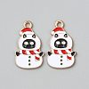 Christmas Cat Theme Alloy Enamel Pendants ENAM-CJC0013-16B-1