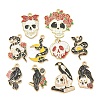 Halloween Theme Alloy Enamel Pendants FIND-U010-06-1