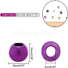 Matte Spray Painted Acrylic European Beads ACRP-NB0001-03-2