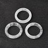 Natural Quartz Crystal Plain Band Ring RJEW-P044-01B-09-1