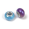 Opaque Resin European Beads RESI-C059-01B-2