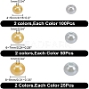 350Pcs 2 Colors Baking Paint Pearlized Glass Pearl Round Bead Strands HY-AR0001-14-2