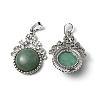 Natural Green Aventurine Pendants G-P498-01P-07-2