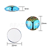Tree of Life Printed Half Round/Dome Glass Cabochons GGLA-SZ0001-09-2