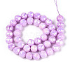 Anti-Tarnish Electroplate Glass Beads Strands GLAA-N010-10mm-07-4