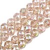 Transparent Electroplate Glass Beads Strands EGLA-N002-34C-B08-1