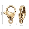 Ion Plating(IP) 304 Stainless Steel Lobster Claw Clasps X-STAS-H353-B-02G-4