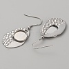 304 Stainless Steel Geometry Dangle Earring Settings FIND-WH0032-74P-03-2