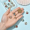 16Pcs 8 Styles Alloy Glass Pendants FIND-YW0012-88-3
