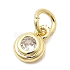 Brass Cubic Zirconia Charms LS-KK-G554-02B-01-2