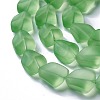 Transparent Frosted Glass Beads Strands FGLA-S001-02B-3