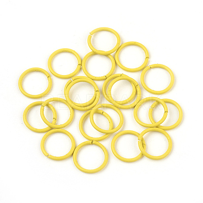 Spray Painted Iron Open Jump Rings IFIN-F149-B05-1