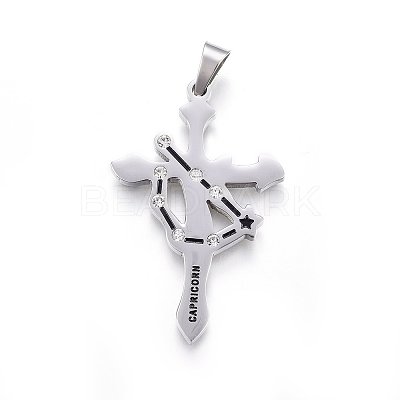 304 Stainless Steel Pendants STAS-P215-49P-07-1