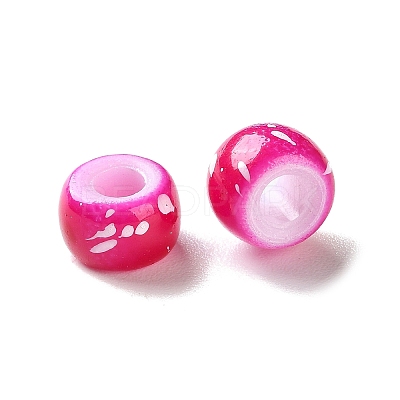 Spray Painted ABS Plastic European Beads KY-G033-01A-10-1