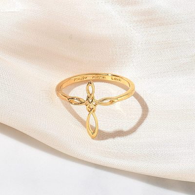 Brass Finger Rings for Women RJEW-K261-07A-G-1