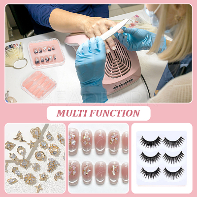 20Pcs Transparent Plastic Nail Art Tool Storage Box CON-BC0007-03B-1