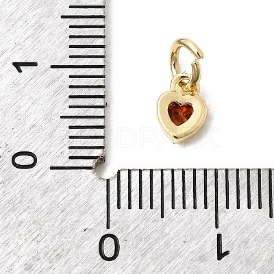 Brass Cubic Zirconia Charms LS-KK-G554-02C-04-1