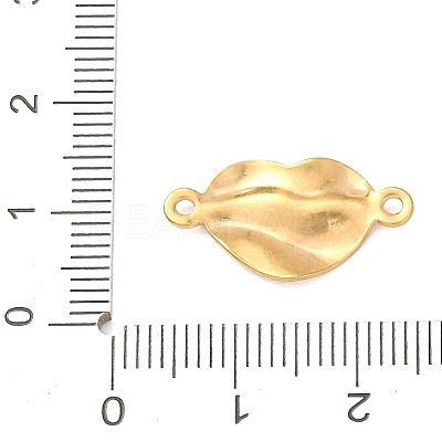 304 Stainless Steel Textured Links Connector Charms STAS-K302-02E-G-1