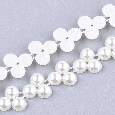 ABS Plastic Imitation Pearl Beaded Trim Garland Strand AJEW-S073-10-1
